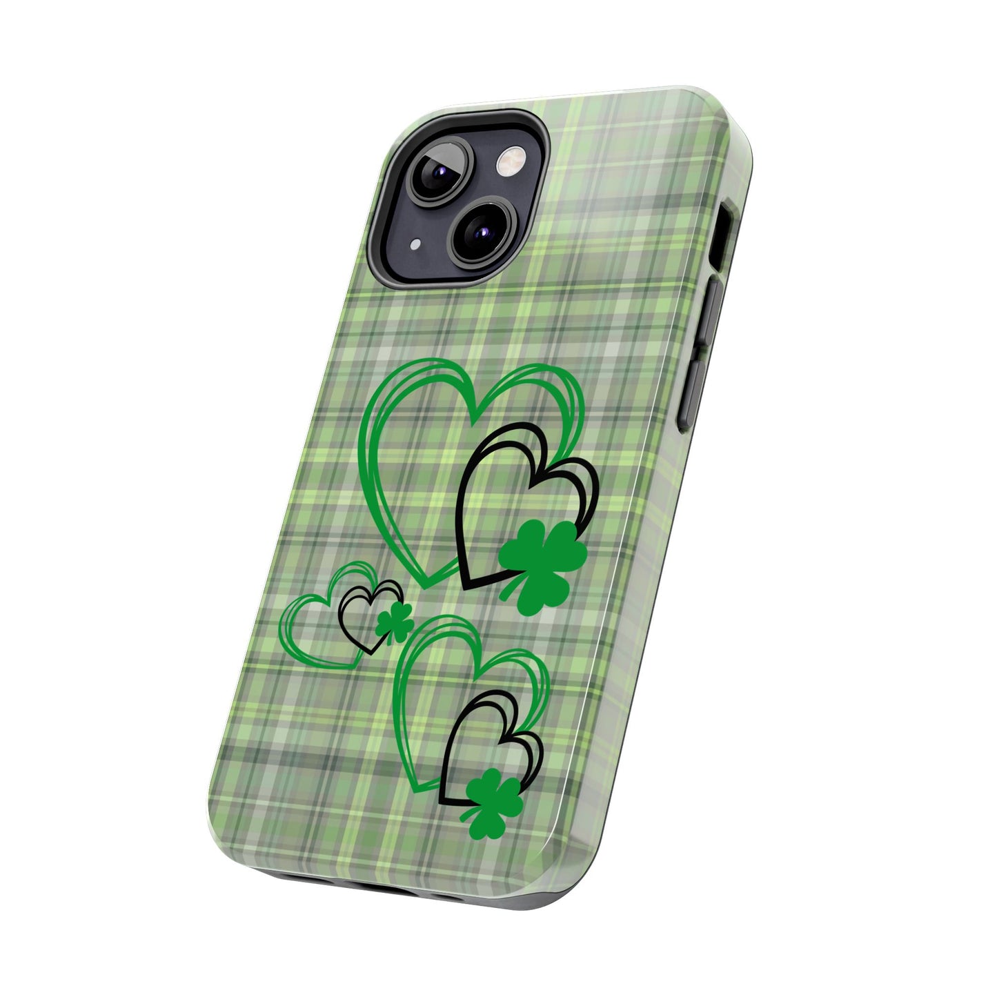 Plaid Hearts & Shamrock St. Patrick’s Day iPhone Case | Sole Artist Studio