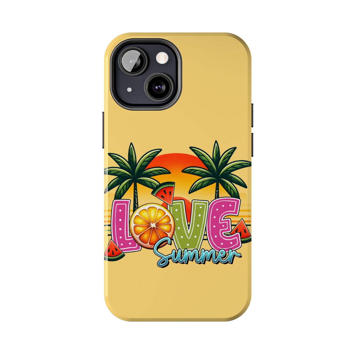 Yellow LOVE Summer Aesthetic iPhone Case | Sole Artist Studio