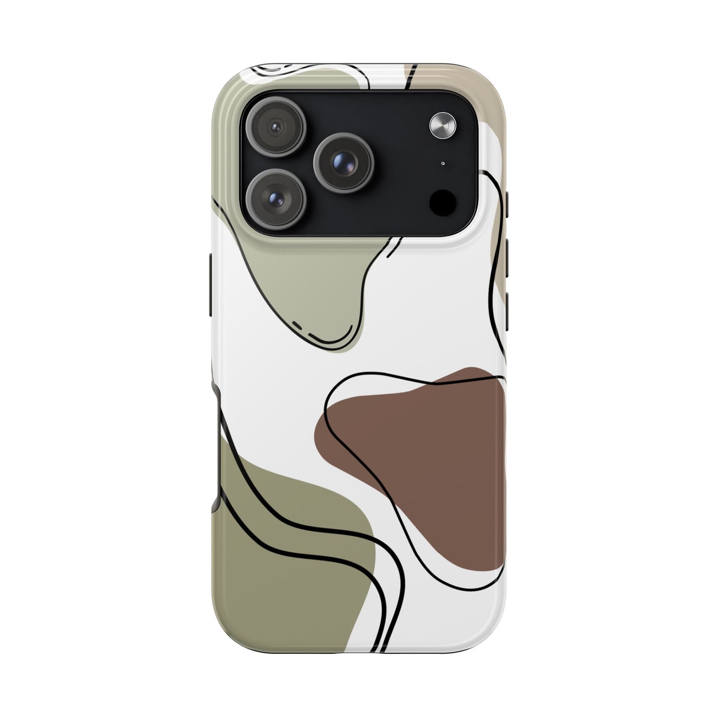 Boho Green Abstract Tough iPhone Case | Sole Artist Studio