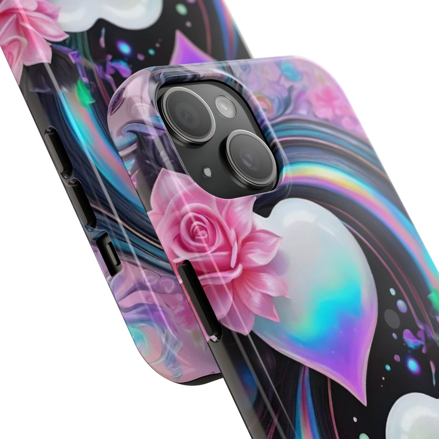 Floral Hearts & Rainbows iPhone Case | Sole Artist Studio