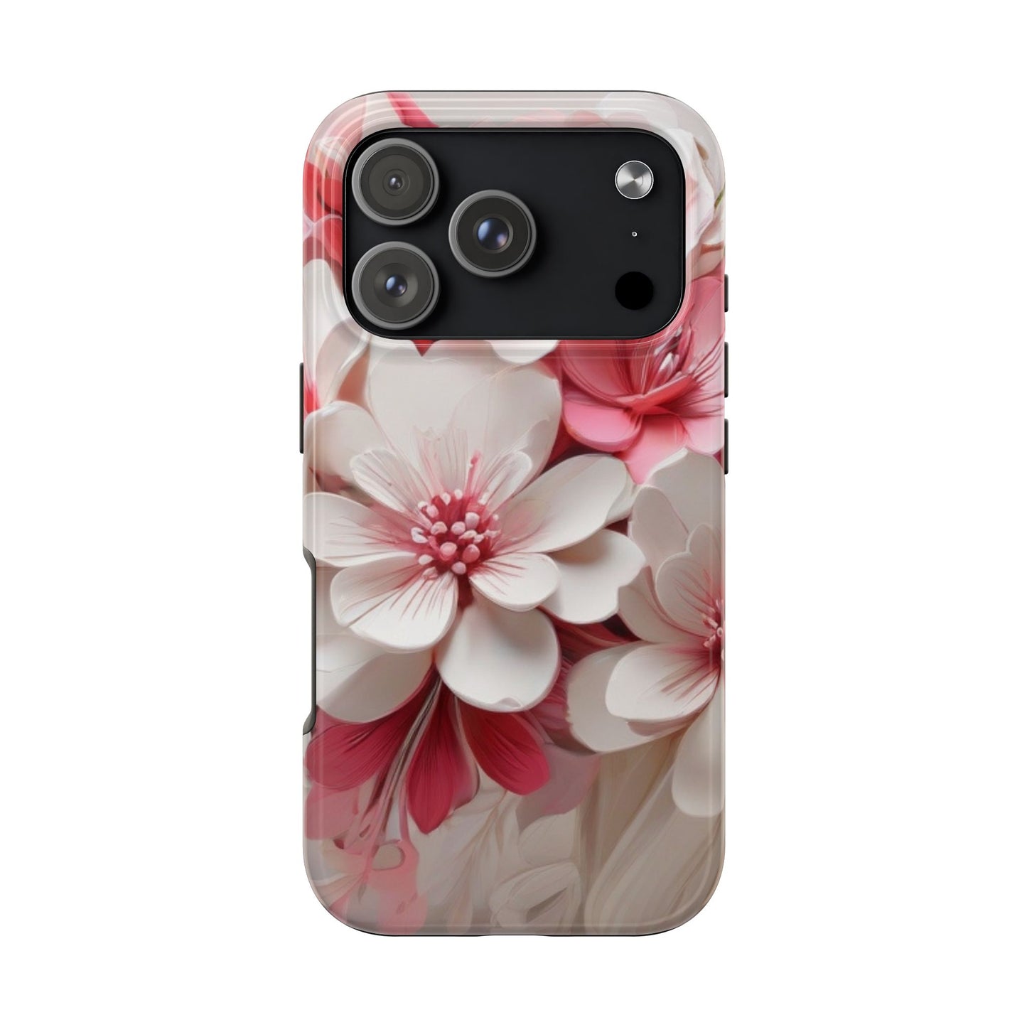 Pink & White Floral Tough iPhone Case | Sole Artist Studio