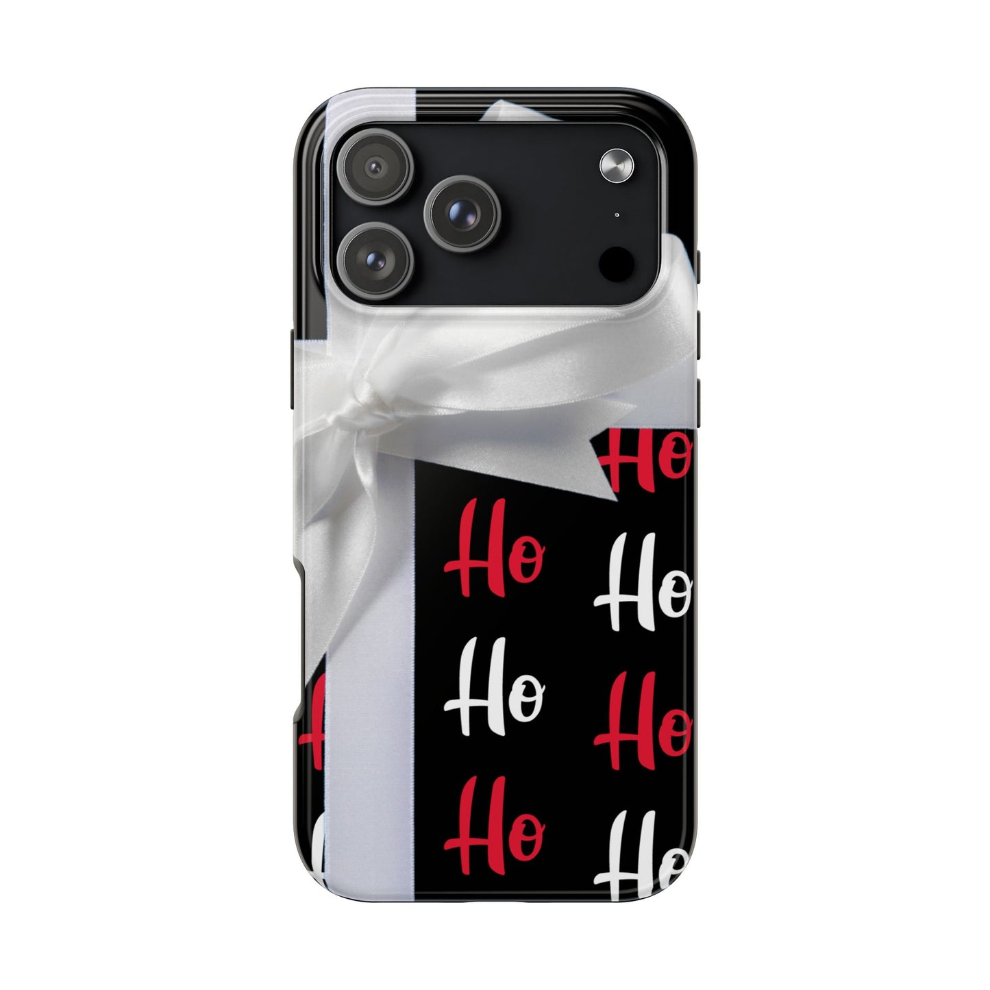 Ho Ho Ho Ribbon Bow Christmas iPhone Case | Sole Artist Studio