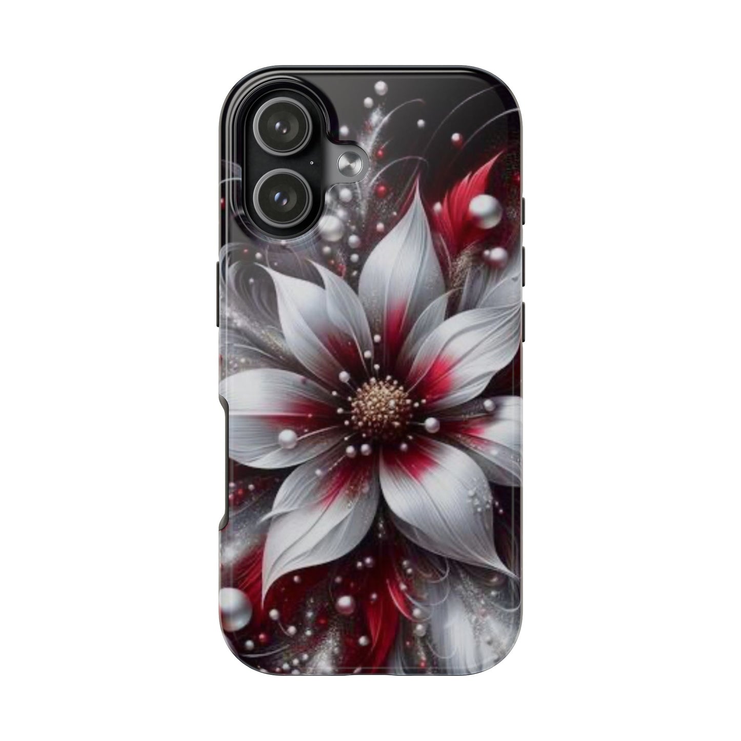 Red & White Christmas Floral iPhone Case | Sole Artist Studio
