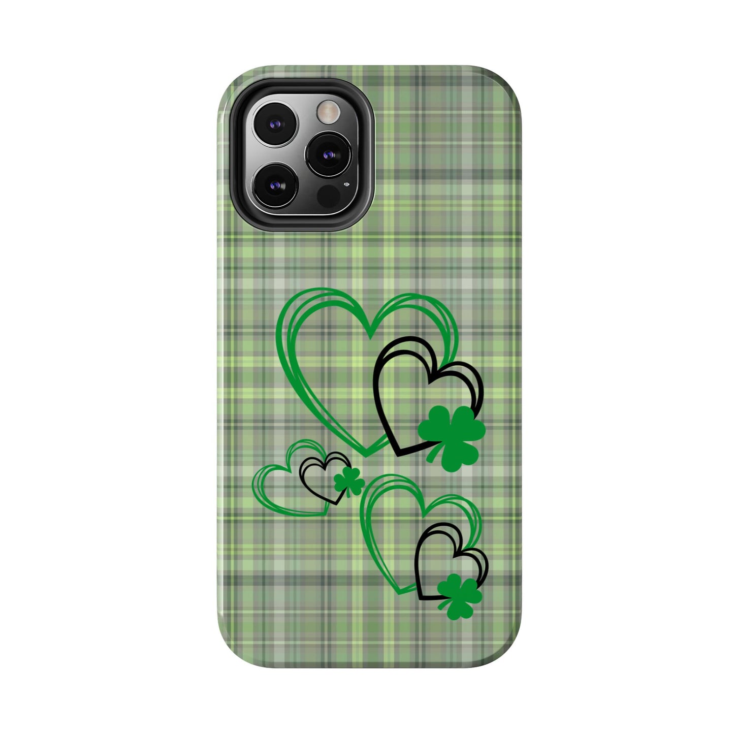 Plaid Hearts & Shamrock St. Patrick’s Day iPhone Case | Sole Artist Studio