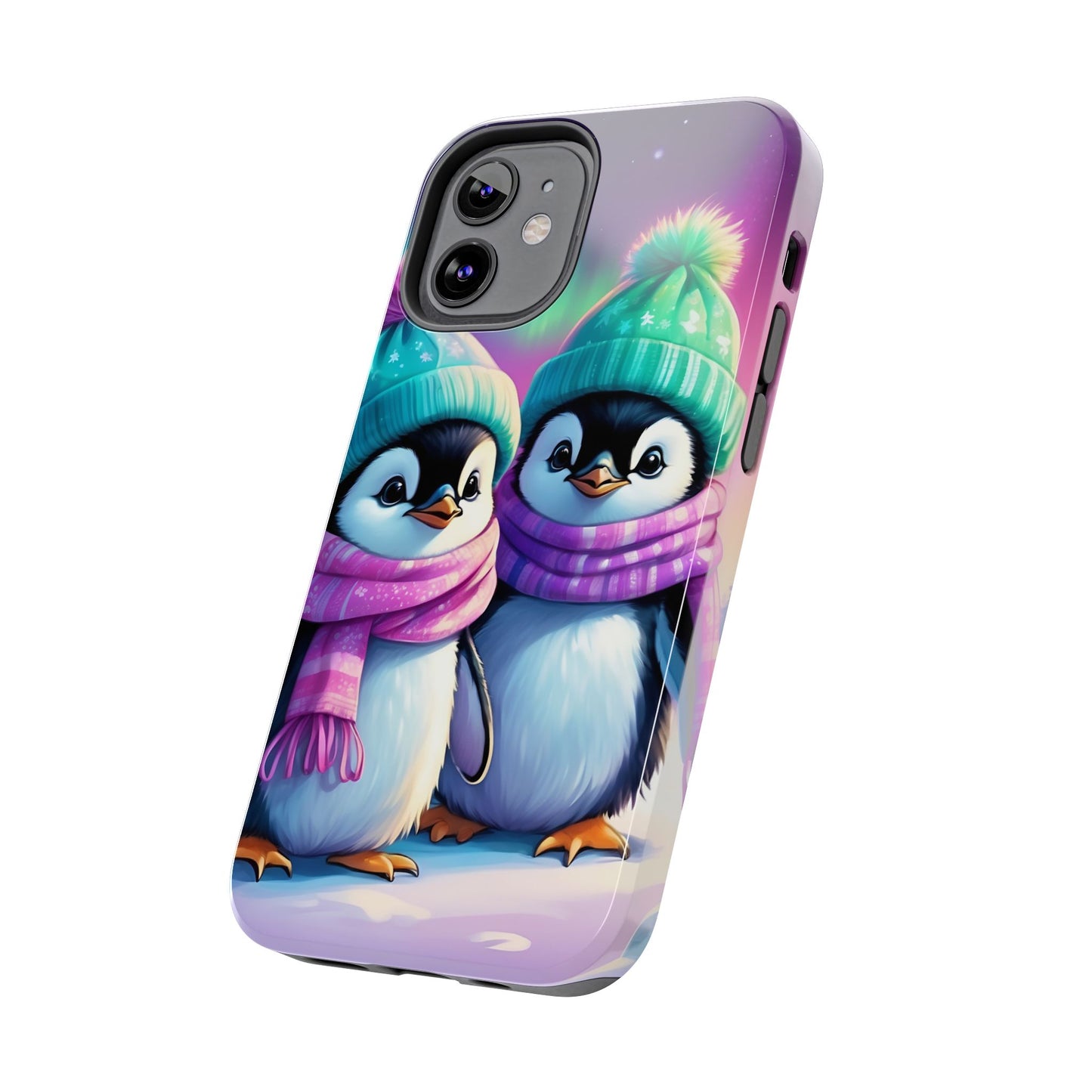 Northern Lights Winter Penguin iPhone Case | Sole Artist Studio