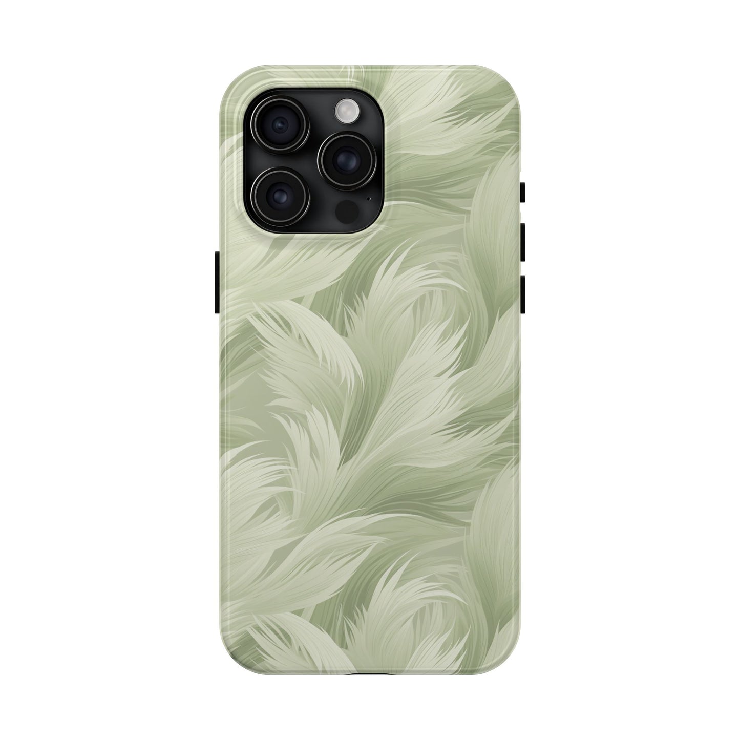 Feathered Sage Green Abstract iPhone Case | Sole Artist Studio