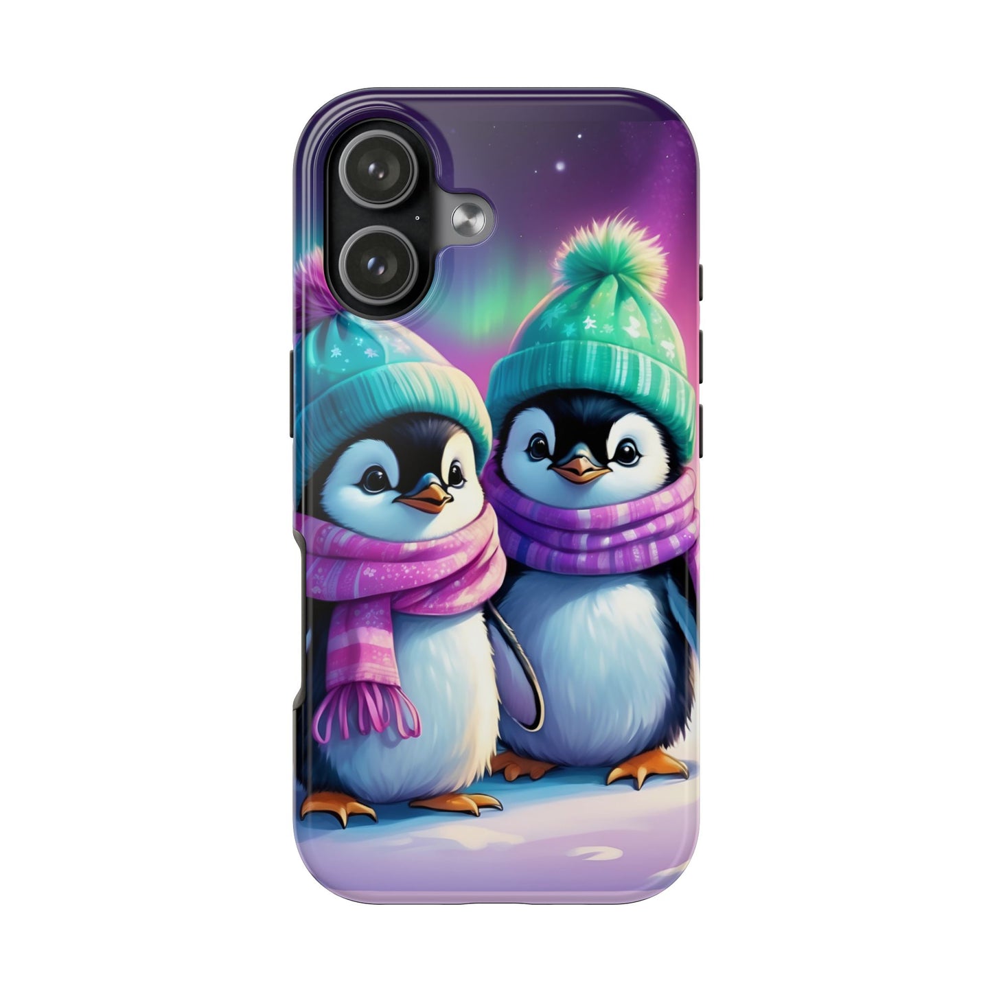 Northern Lights Winter Penguin iPhone Case | Sole Artist Studio