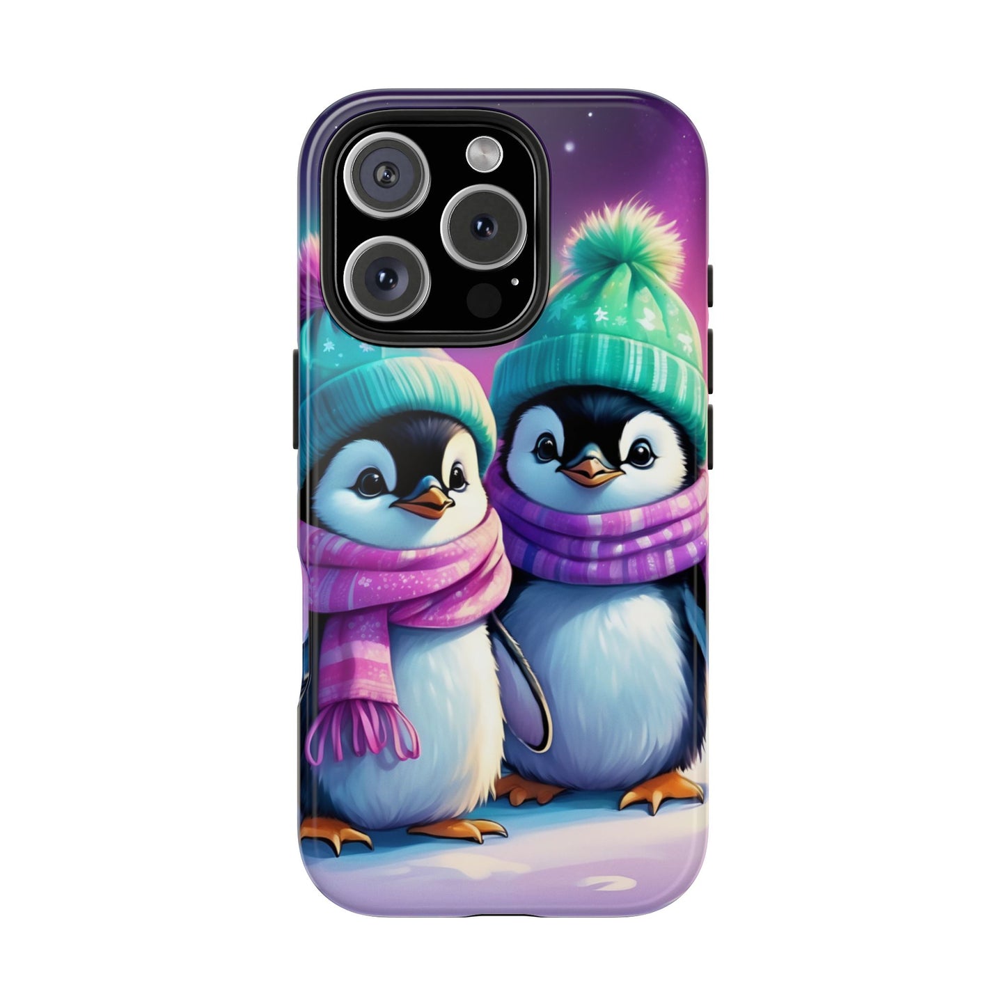 Northern Lights Winter Penguin iPhone Case | Sole Artist Studio