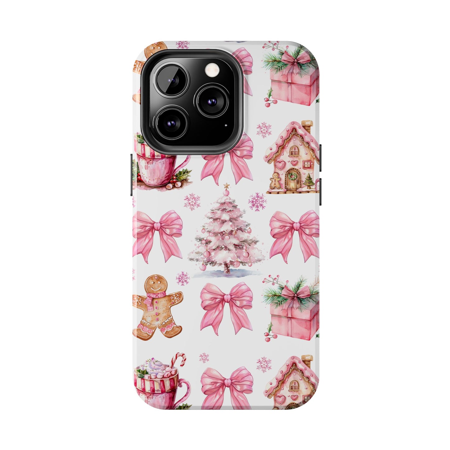 Vintage Pink Christmas Bow iPhone Case | Sole Artist Studio