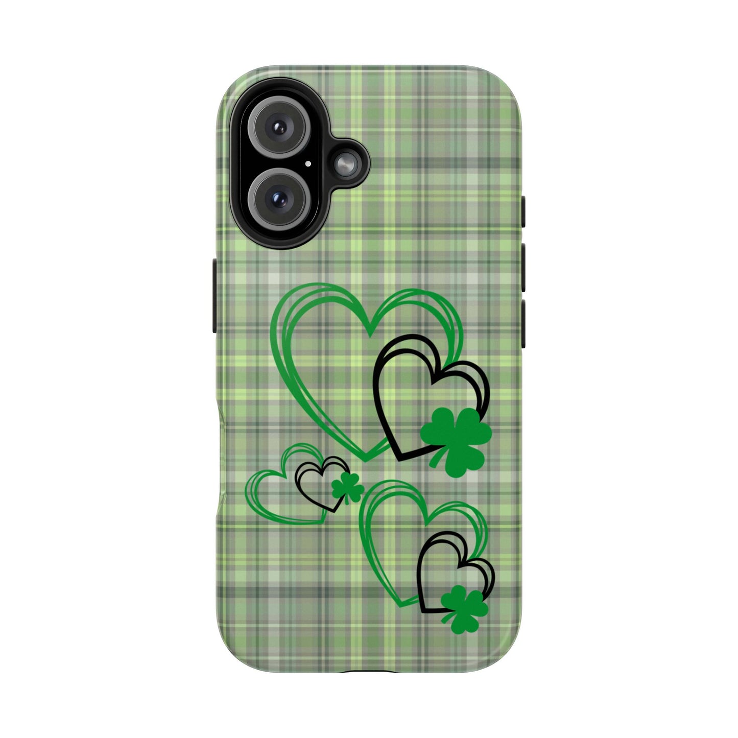 Plaid Hearts & Shamrock St. Patrick’s Day iPhone Case | Sole Artist Studio