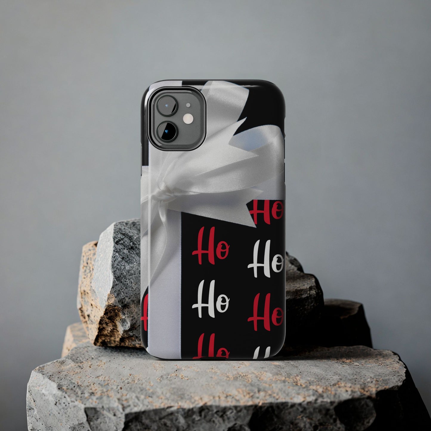 Ho Ho Ho Ribbon Bow Christmas iPhone Case | Sole Artist Studio