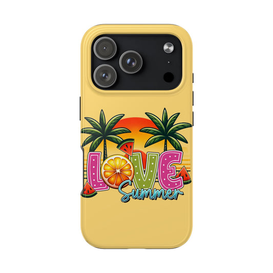 Yellow LOVE Summer Aesthetic iPhone Case | Sole Artist Studio