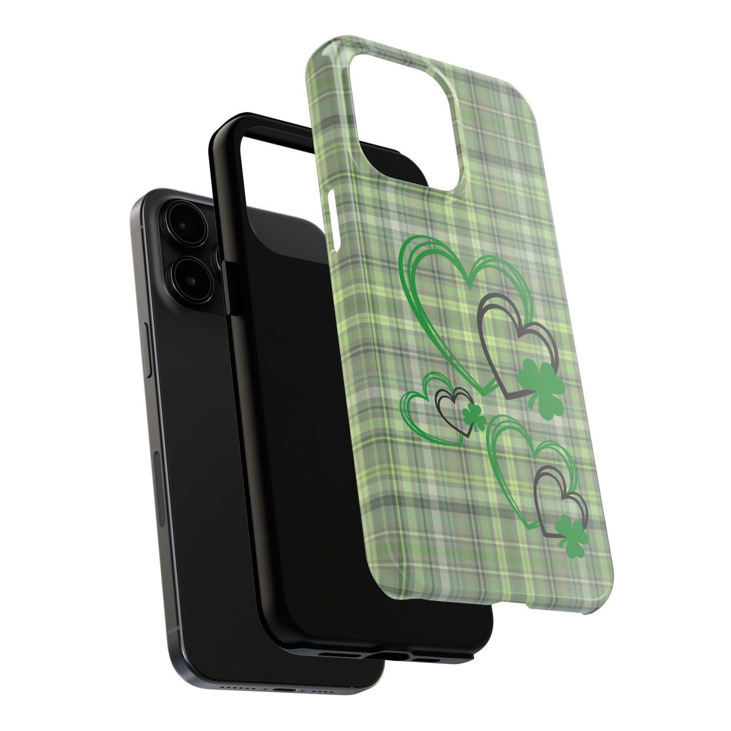 Plaid Hearts & Shamrock St. Patrick’s Day iPhone Case | Sole Artist Studio