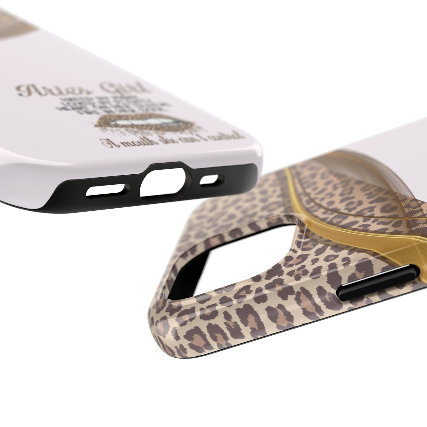 Aries girl/ pink & leopard IPhone case