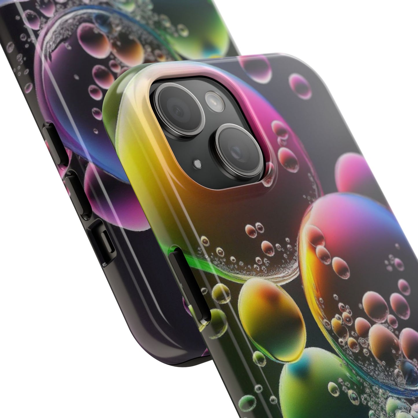 Custom Name Bubble iPhone Case – Personalized Colorful Phone Cover