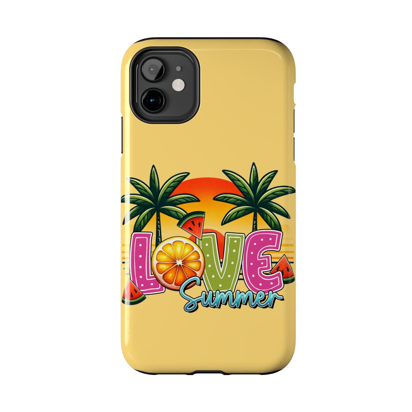Yellow LOVE Summer Aesthetic iPhone Case | Sole Artist Studio