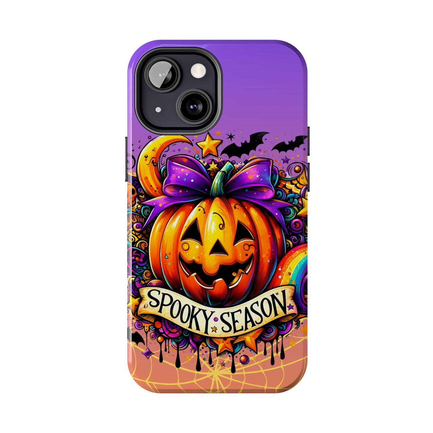 Spooky season pumpkin, Halloween themed Phone case iPhone compatible Models 11-16