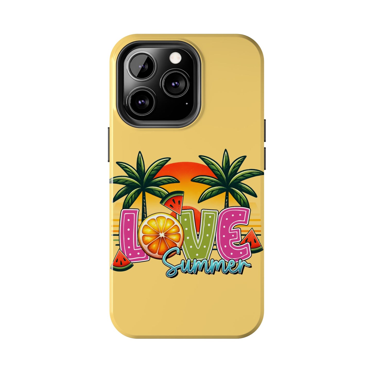 Yellow LOVE Summer Aesthetic iPhone Case | Sole Artist Studio