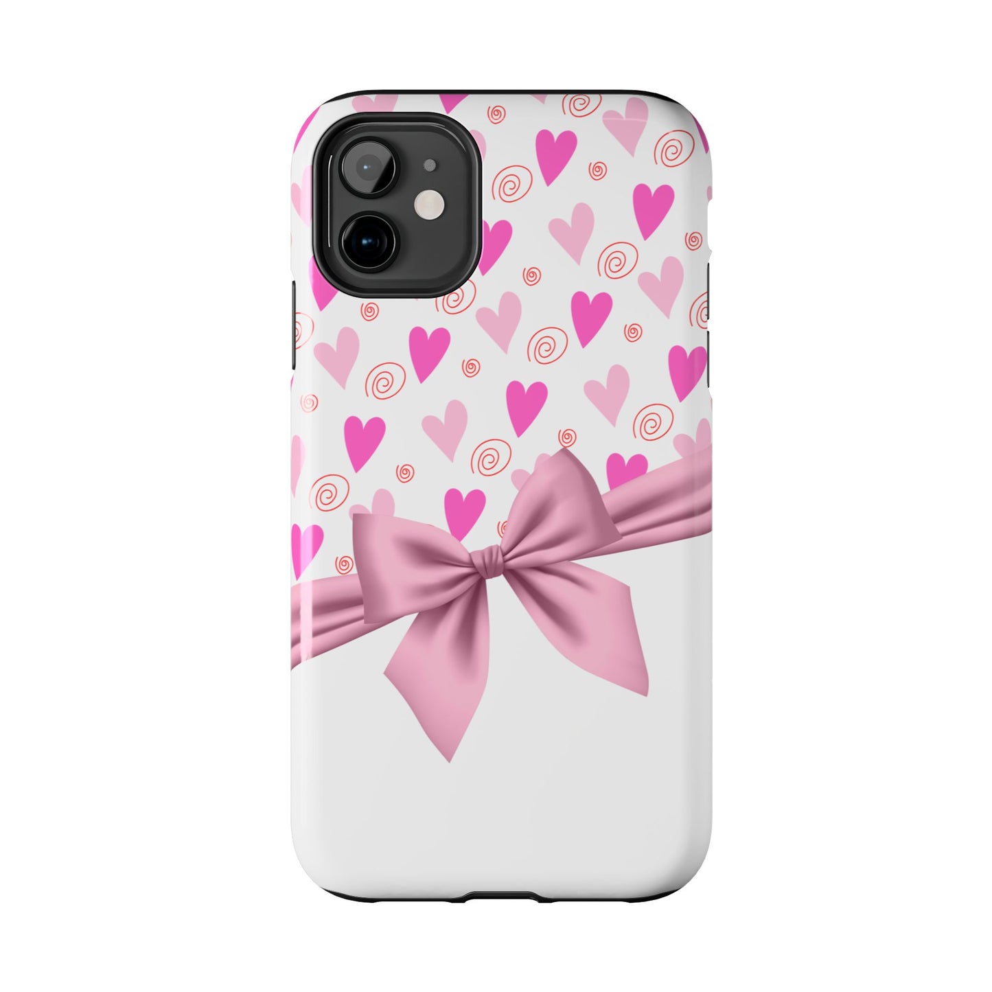 Hearts & Bow Valentines day iPhone case- Romantic & stylish design