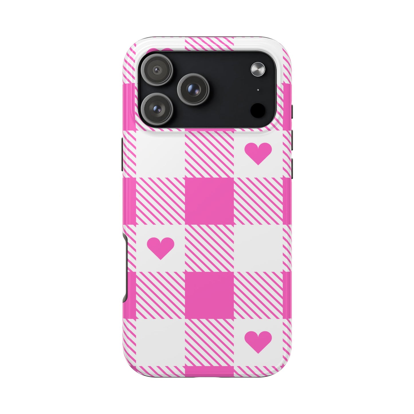 Hearts & Plaid Valentine iPhone Case | Sole Artist Studio