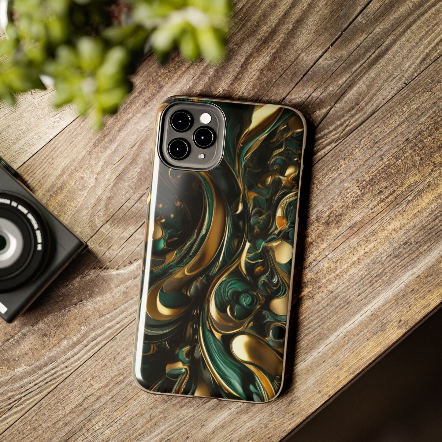 Green & Gold Abstract St. Patrick’s Day iPhone Case | Sole Artist Studio