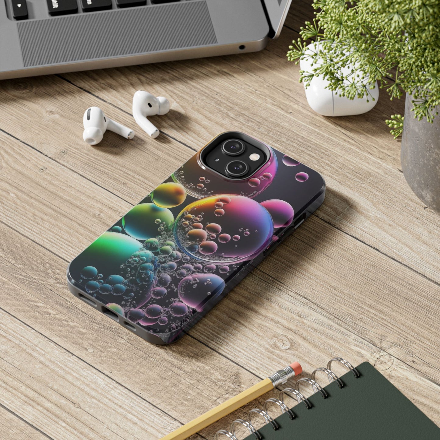 Vibrant Rainbow Bubbles Abstract iPhone Case | Sole Artist Studio