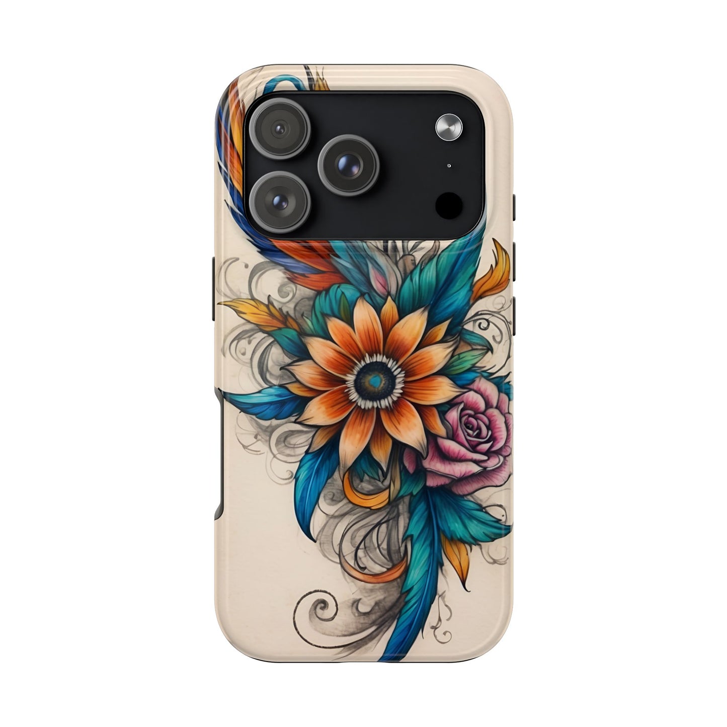 Tattoo Style Floral iPhone Case | Sole Artist Studio