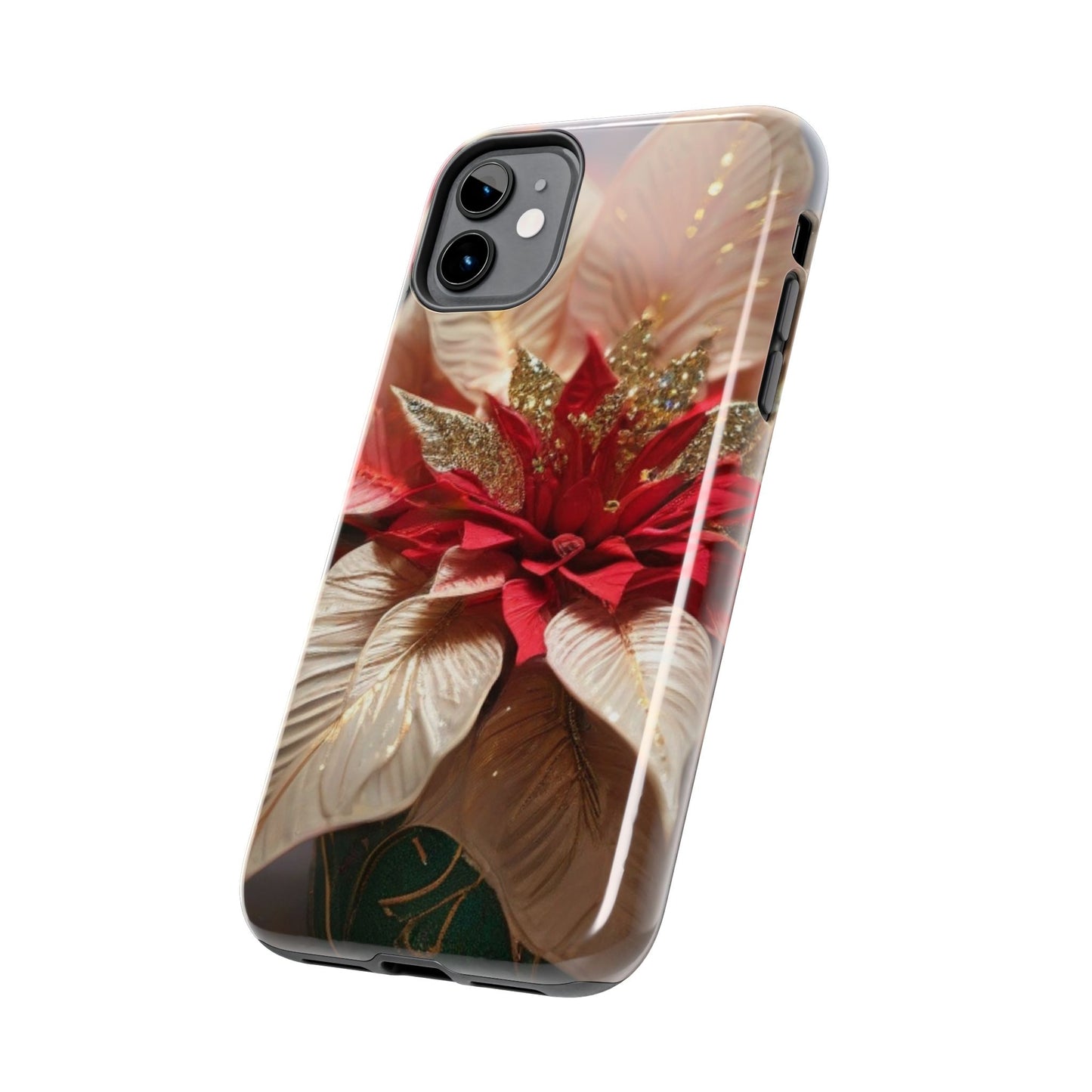 Christmas Poinsettia Floral iPhone Case | Sole Artist Studio