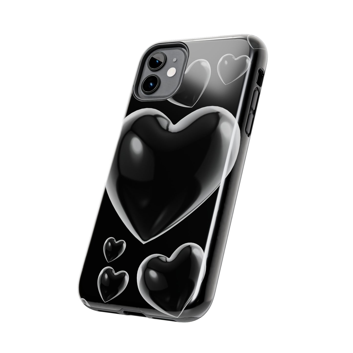 Black & White heart/ Tough IPhone Case