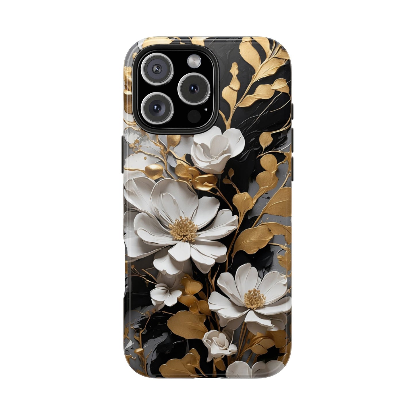 Black & Gold Floral iPhone Case | Sole Artist Studio