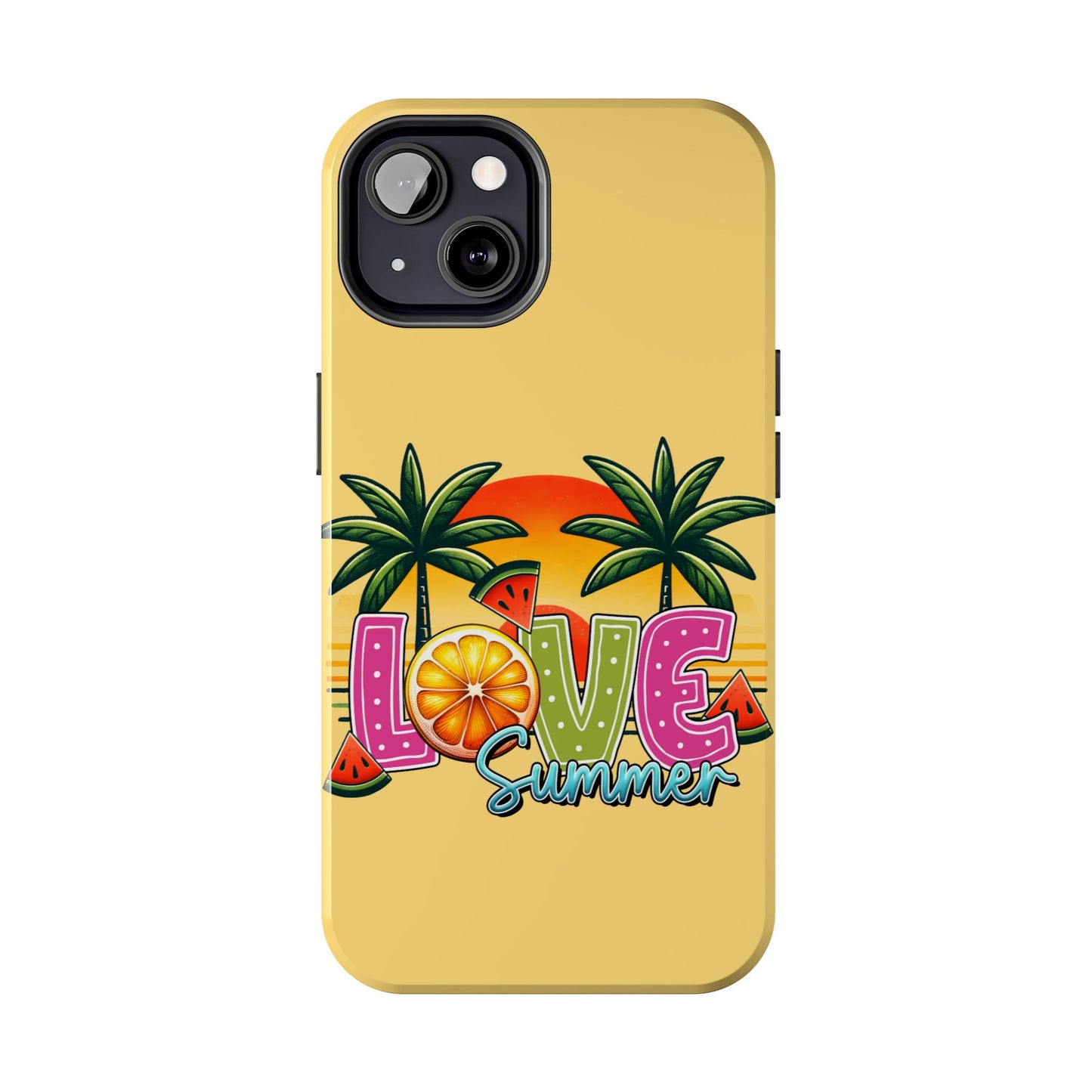 Yellow LOVE Summer Aesthetic iPhone Case | Sole Artist Studio