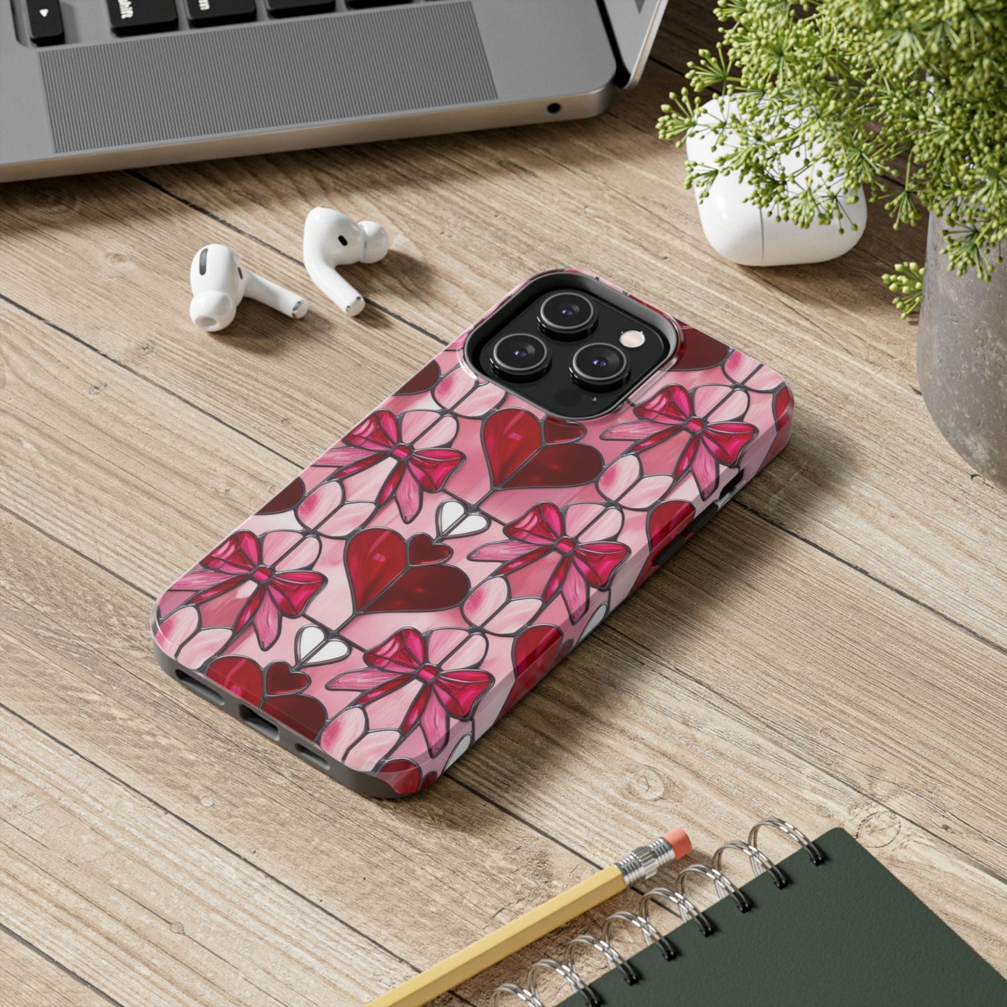 Valentines stained glass Phone Case