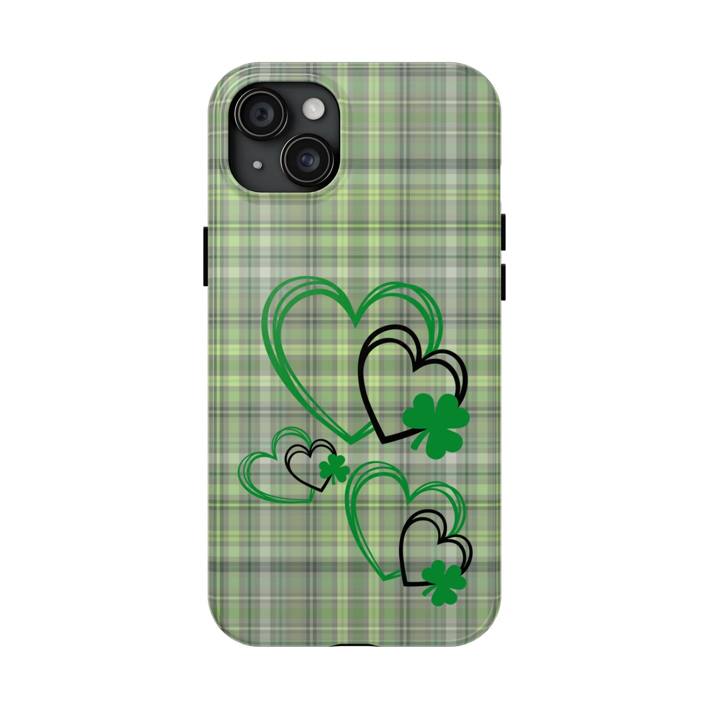 Plaid Hearts & Shamrock St. Patrick’s Day iPhone Case | Sole Artist Studio