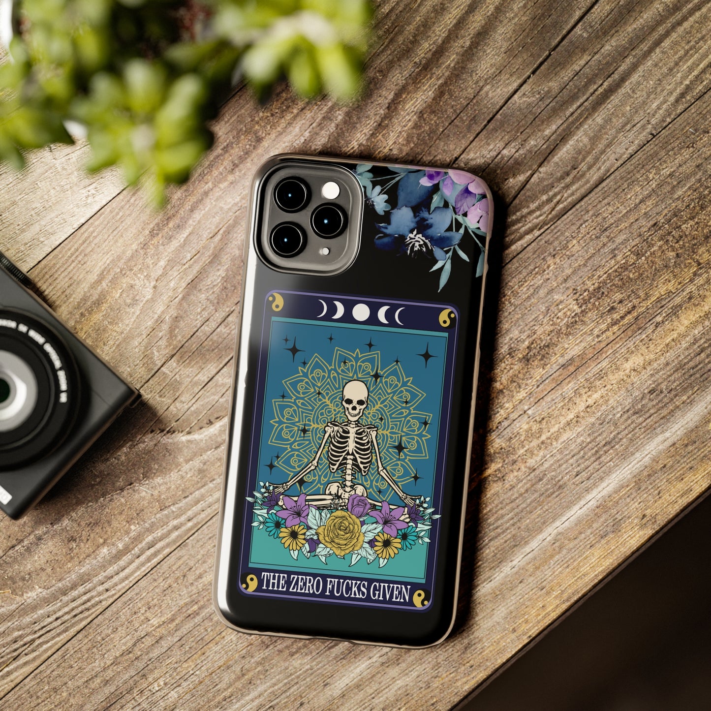 "zero f*cks givin" tarot card Tough Phone Cases
