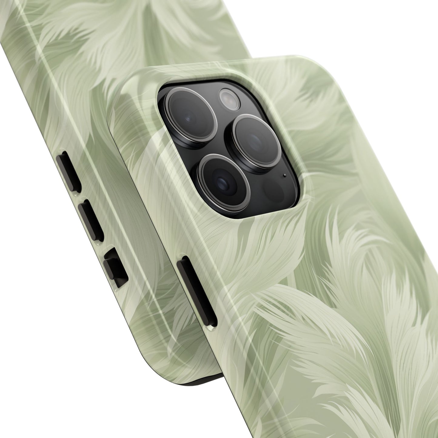 Feathered Sage Green Abstract iPhone Case | Sole Artist Studio