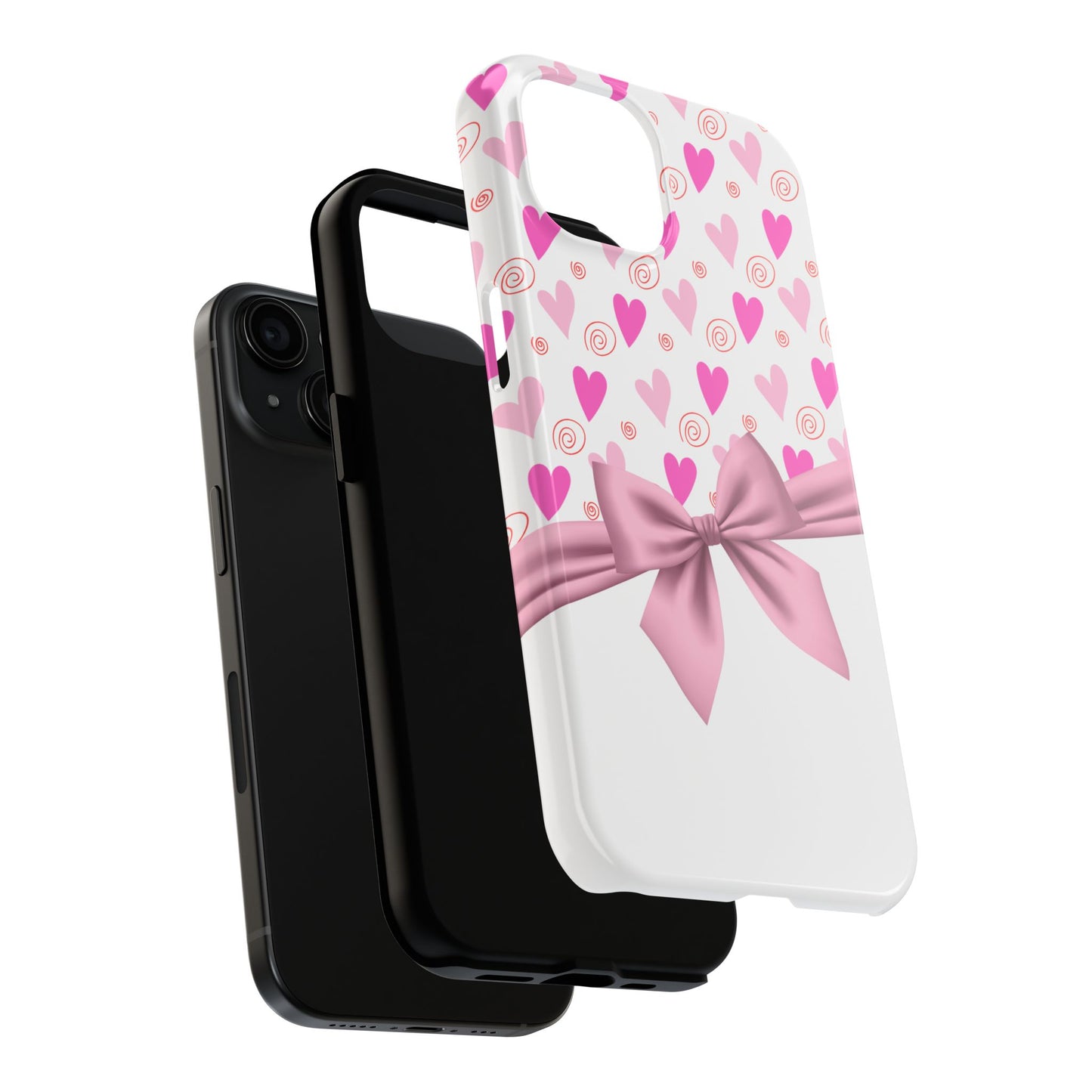 Hearts & Bow Valentines day iPhone case- Romantic & stylish design