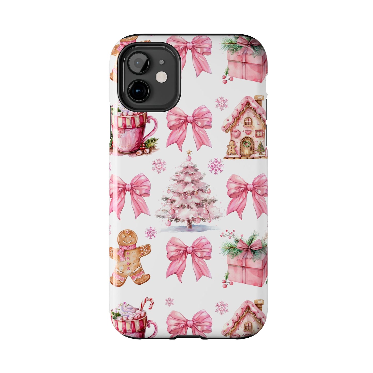 Vintage Pink Christmas Bow iPhone Case | Sole Artist Studio
