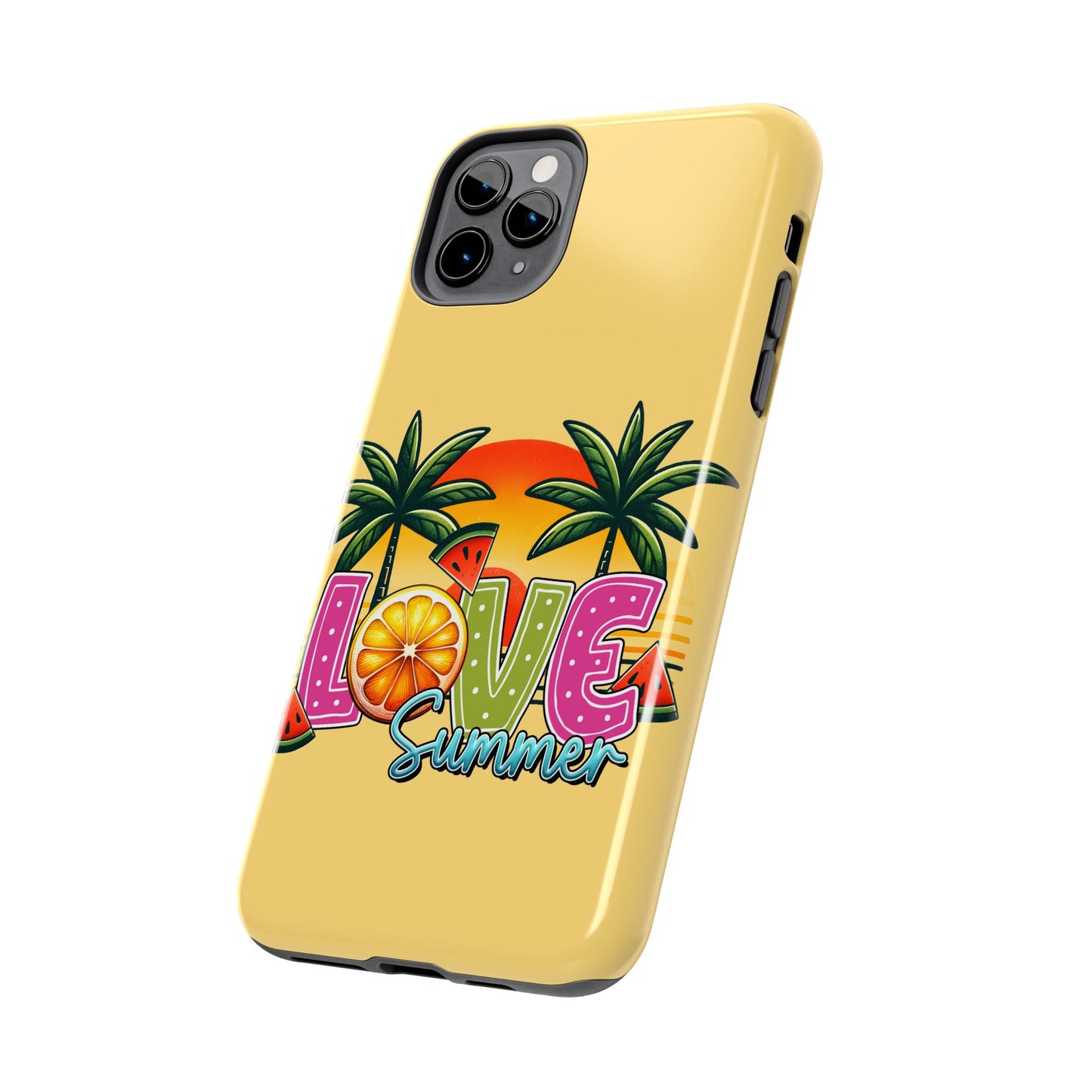 Yellow LOVE Summer Aesthetic iPhone Case | Sole Artist Studio