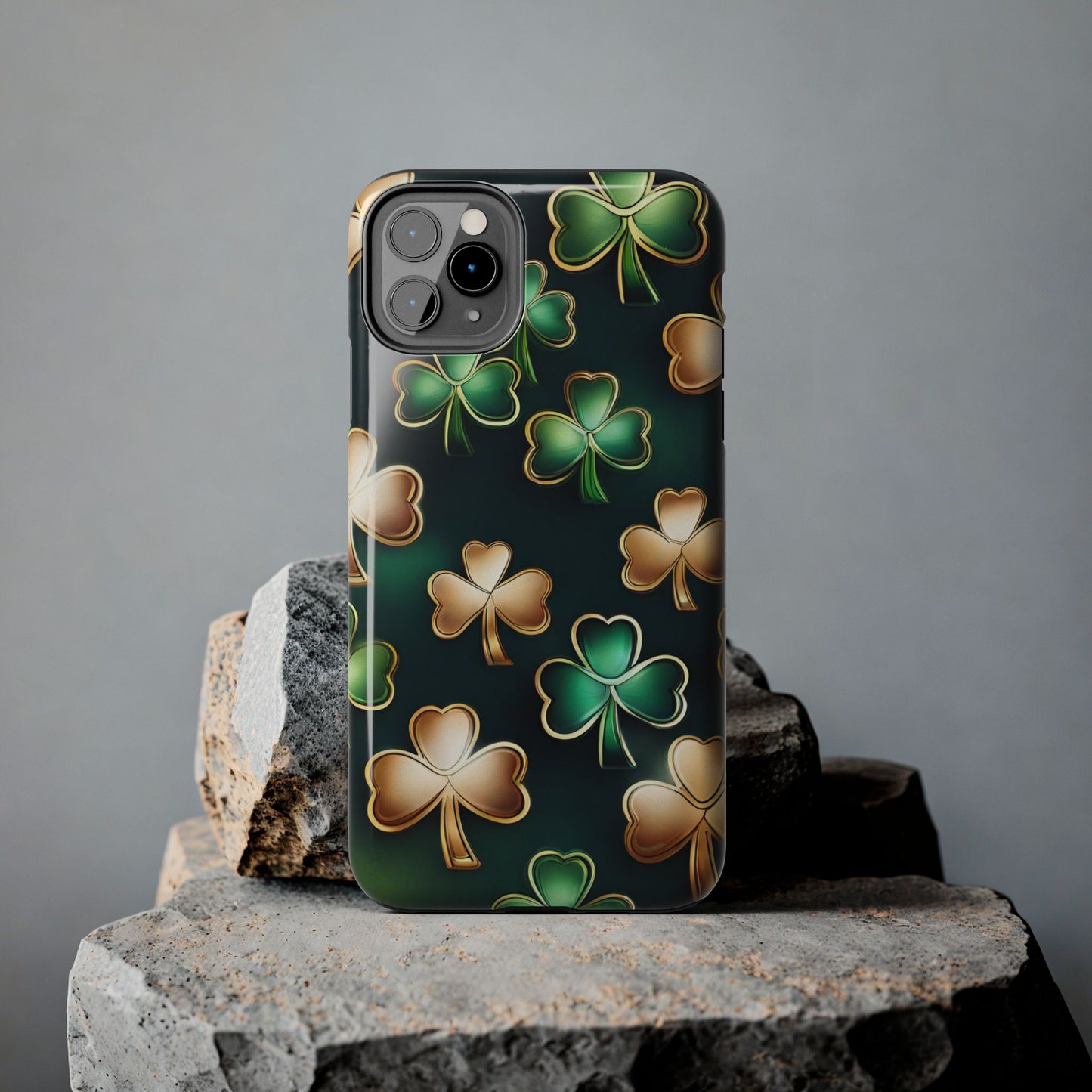 Green & Gold Shamrocks iPhone Case | Sole Artist Studio