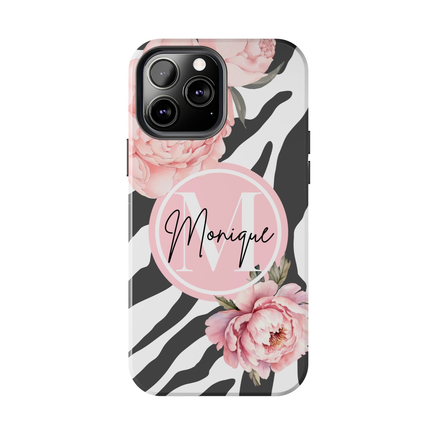 Custom Initial & Name Floral iPhone Case – Personalized Monogram Phone Cover