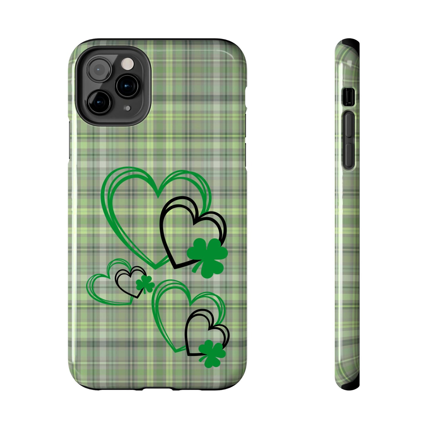 Plaid Hearts & Shamrock St. Patrick’s Day iPhone Case | Sole Artist Studio