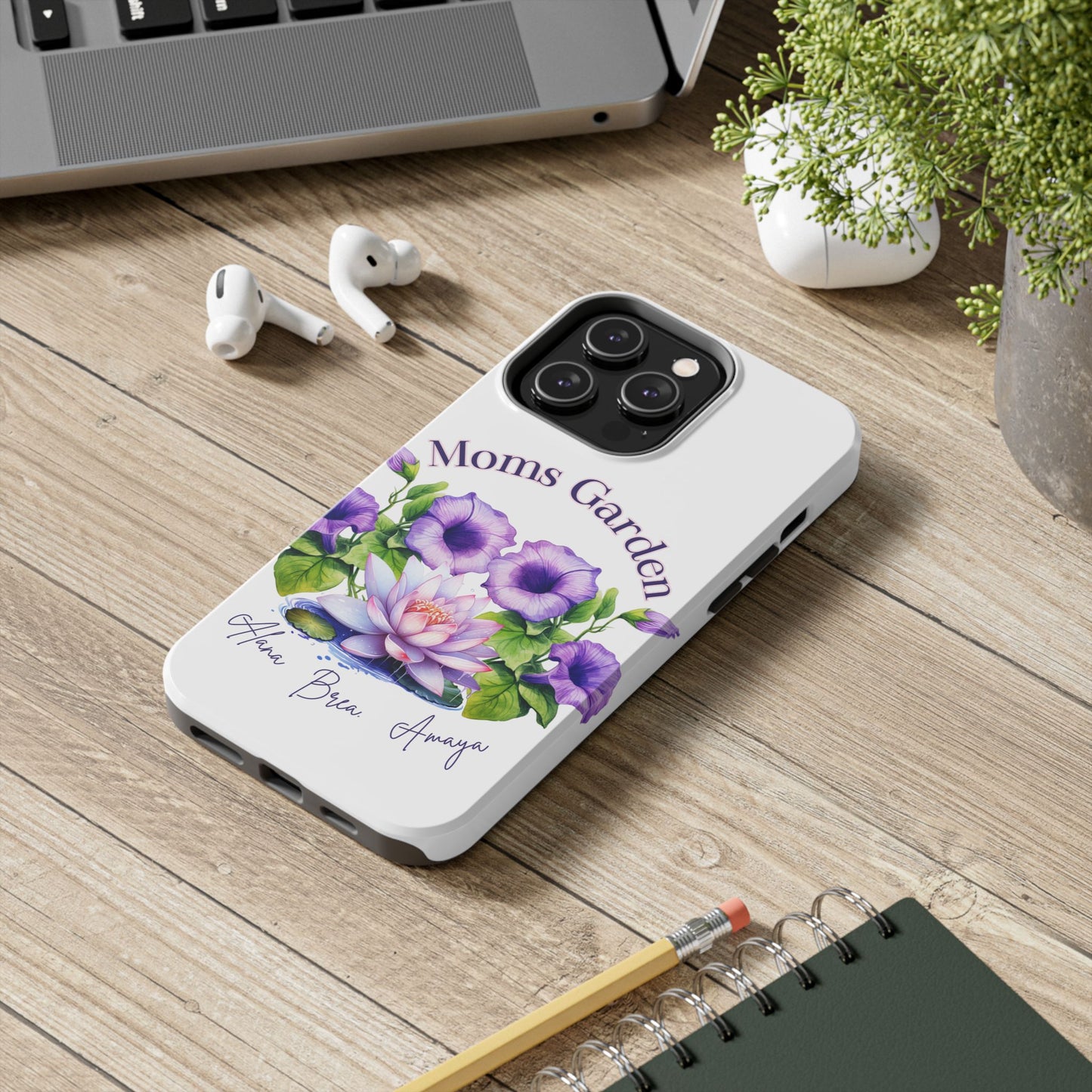 Custom "Moms Garden" phone case personalized Mother's Day gift