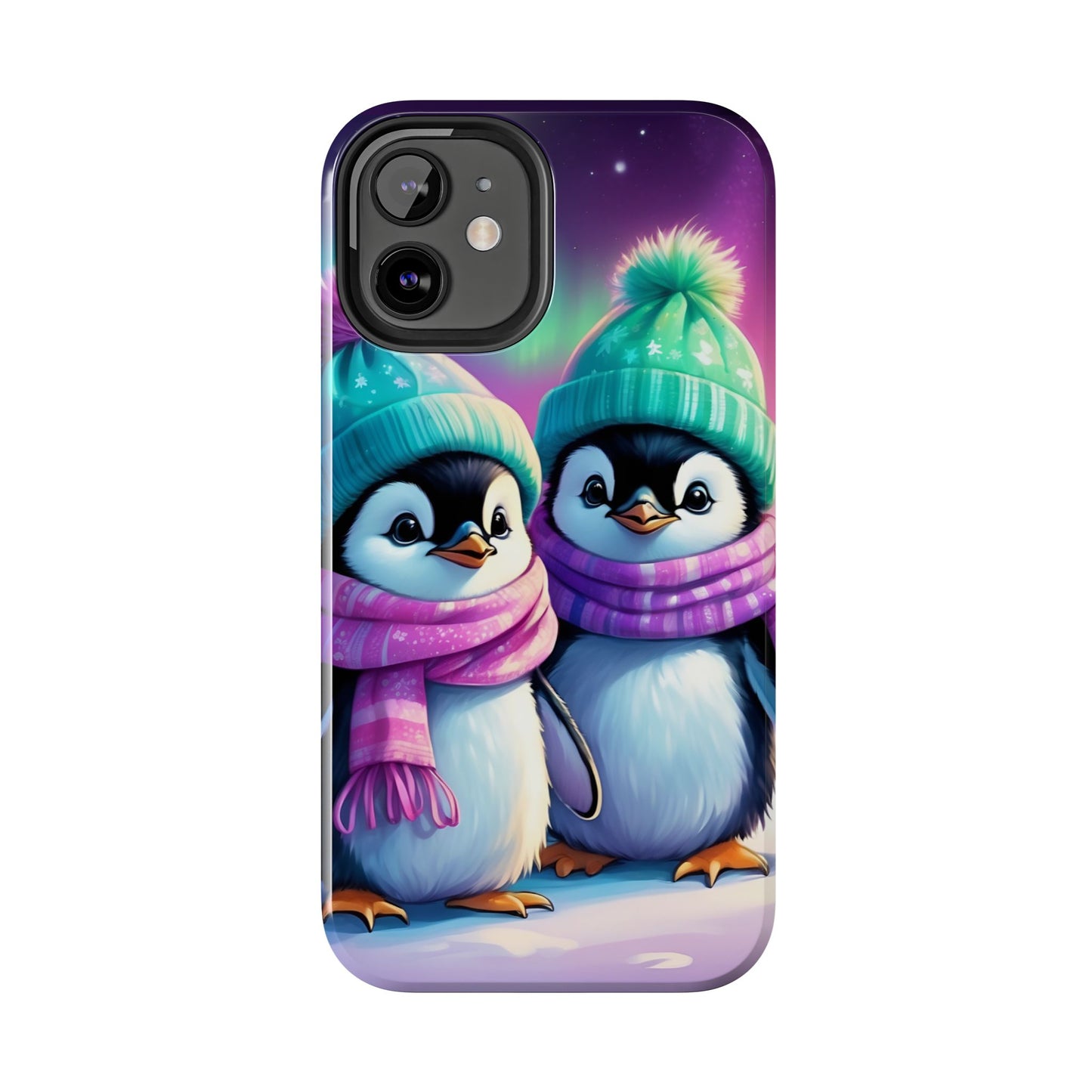 Northern Lights Winter Penguin iPhone Case | Sole Artist Studio