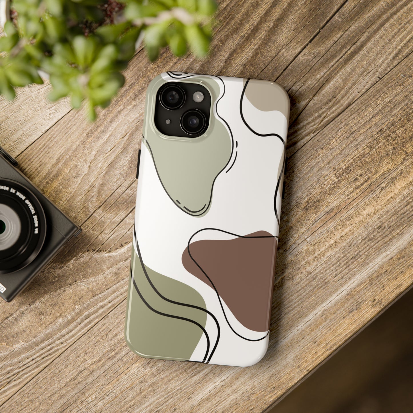 Boho green/ Tough iPhone Case/ Abstract