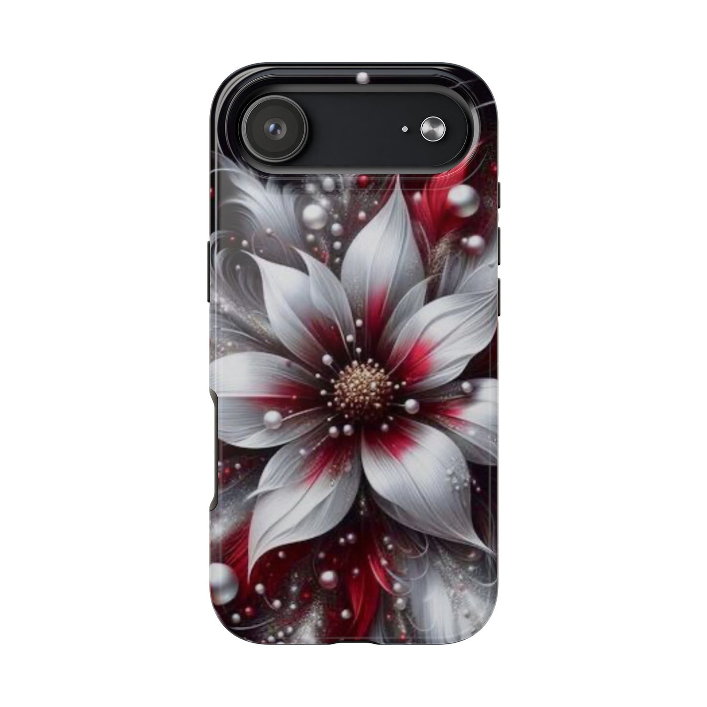Red & White Christmas Floral iPhone Case | Sole Artist Studio