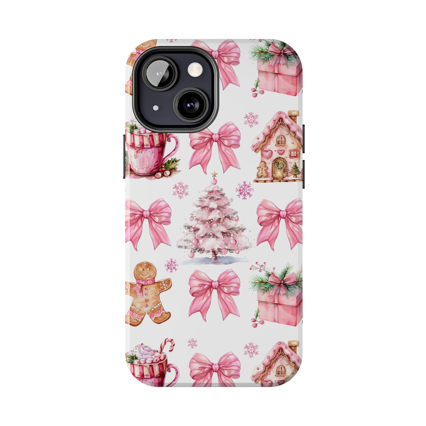 Vintage Pink Christmas Bow iPhone Case | Sole Artist Studio