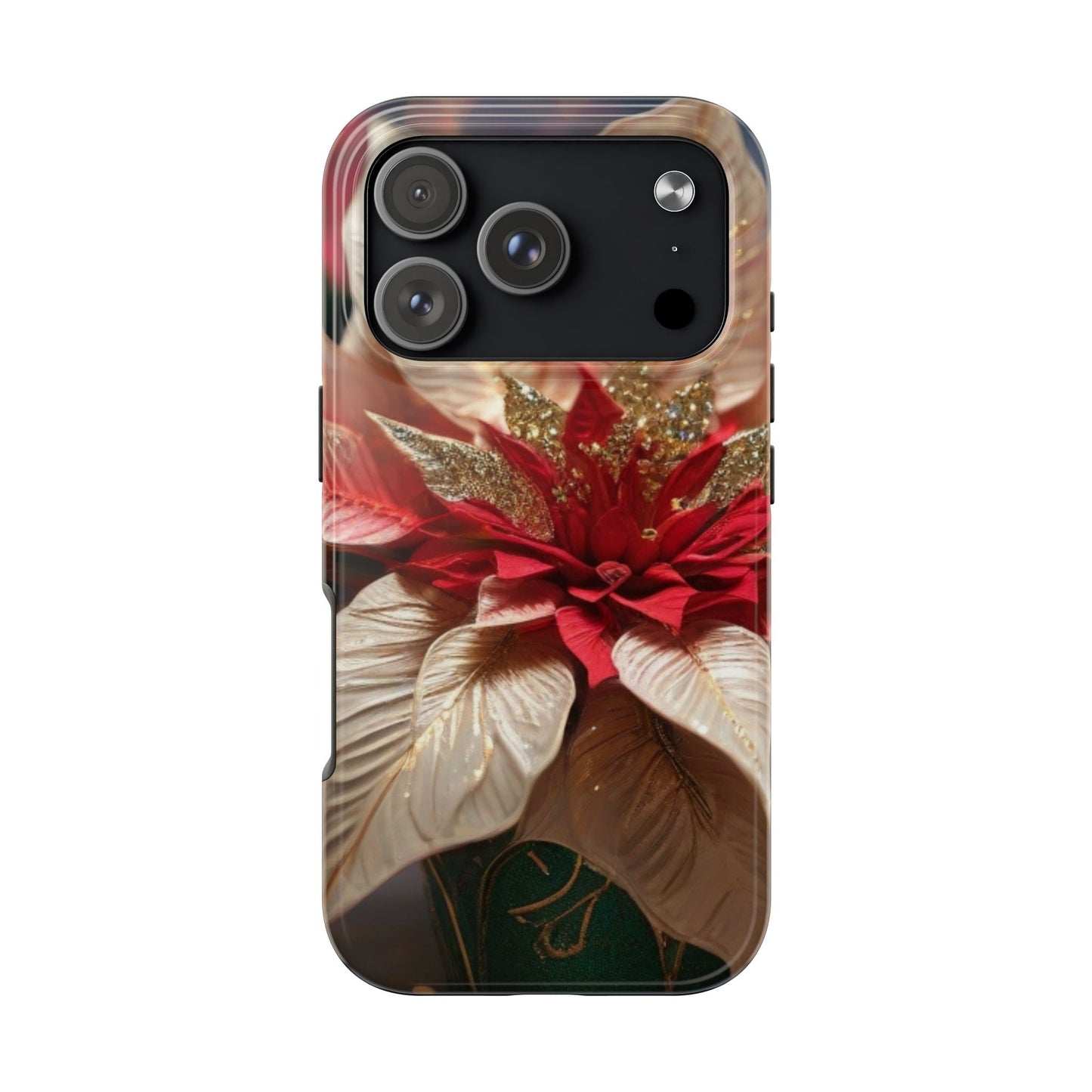 Christmas Poinsettia Floral iPhone Case | Sole Artist Studio