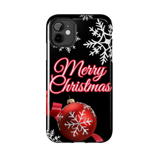 Merry Christmas iPhone case. Compatible with iPhone models 11-16 including all mini, plus, pro & pro max. Custom phone case for smartphones. design for Girls, Woman