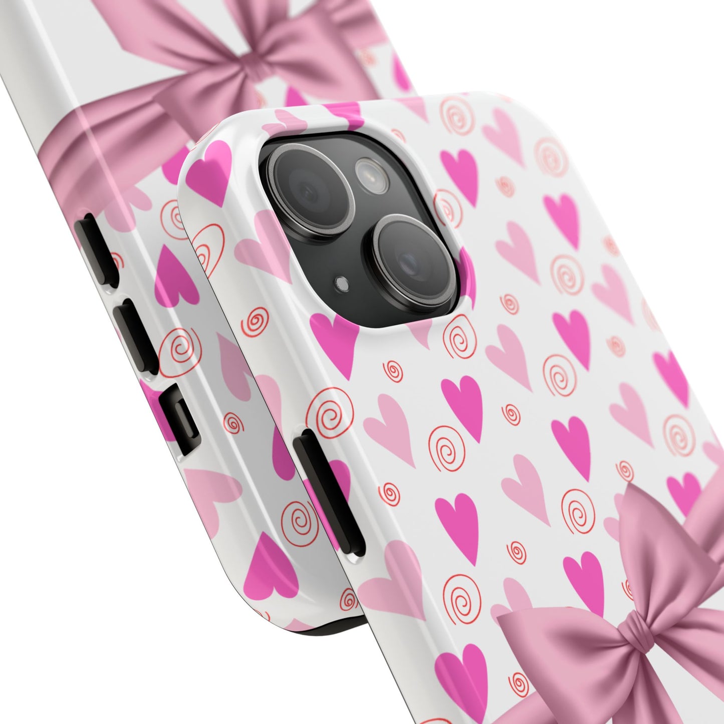 Hearts & Bow Valentines day iPhone case- Romantic & stylish design