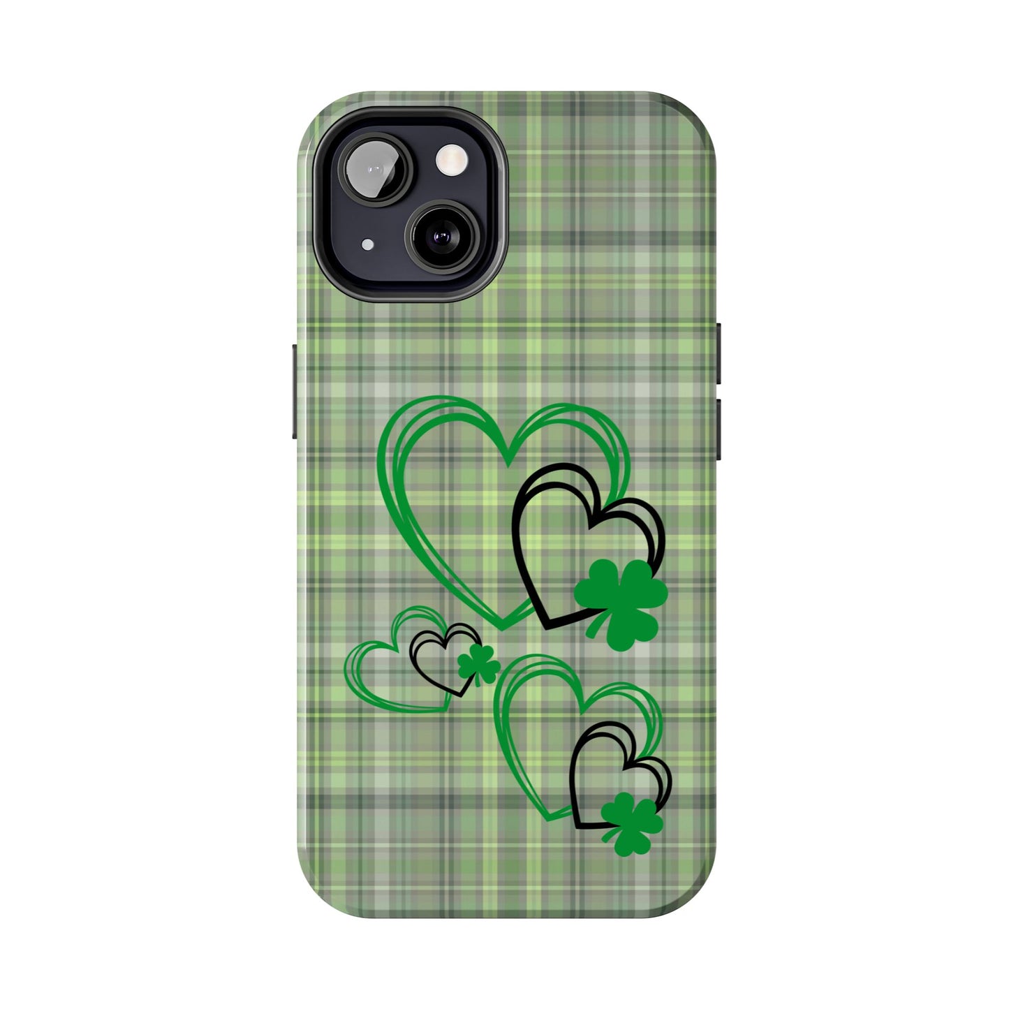 Plaid Hearts & Shamrock St. Patrick’s Day iPhone Case | Sole Artist Studio